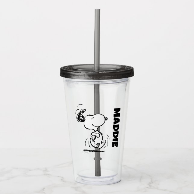 Jordnötter | Snoopy Lycklig Dance Take Away Mugg (Framsida)