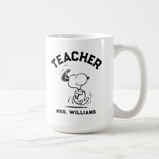 Jordnötter | Snoopy Lycklig Dance Teacher Kaffemugg (Höger)