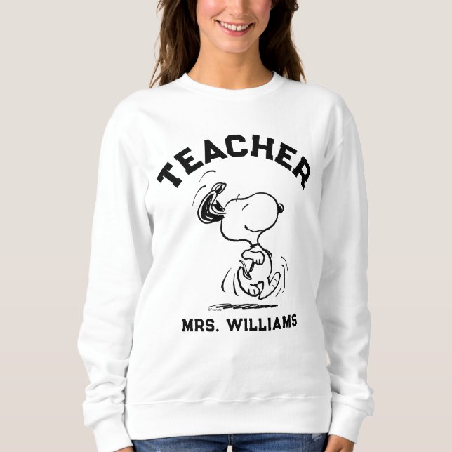 Jordnötter | Snoopy Lycklig Dance Teacher T Shirt (Framsida)