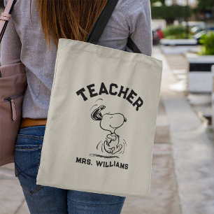 Jordnötter Snoopy Lycklig Dance Teacher Tygkasse