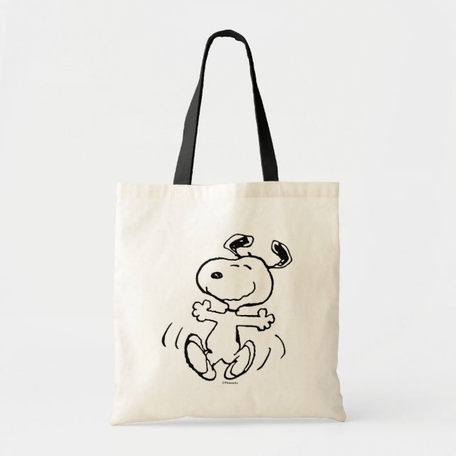 Jordnötter | Snoopy Lycklig Dance Tygkasse (Framsidan)