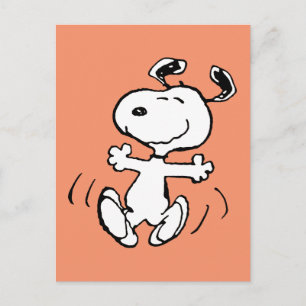 Jordnötter Snoopy Lycklig Dance Vykort