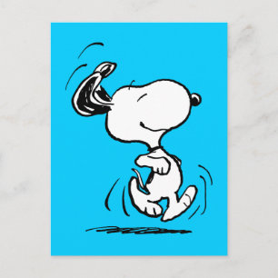 Jordnötter   Snoopy Lycklig Dance Vykort