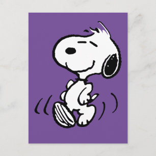 Jordnötter Snoopy Lycklig Smile Dance Vykort
