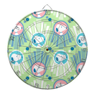 Jordnötter   Snoopy Mint Grönt Deco Dreams Mönster Darttavla