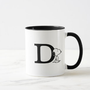 Jordnötter Snoopy Monogram D Mugg