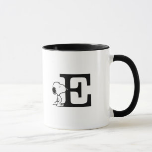Jordnötter Snoopy Monogram E Mugg
