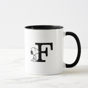 Jordnötter Snoopy Monogram F Mugg