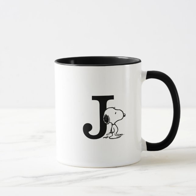 Jordnötter | Snoopy Monogram J Mugg (Höger)