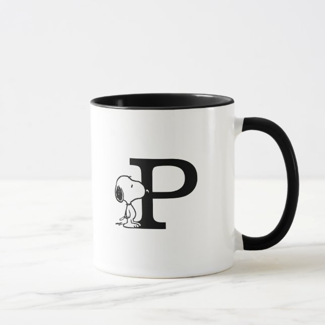 Jordnötter | Snoopy Monogram P Mugg (Höger)