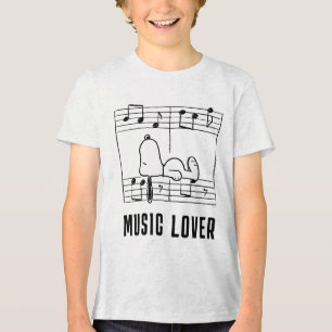 Jordnötter Snoopy Musik noter T Shirt