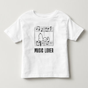 Jordnötter Snoopy Musik noter T Shirt