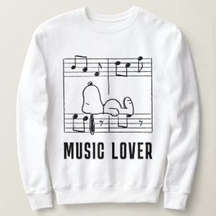Jordnötter Snoopy Musik noter T Shirt