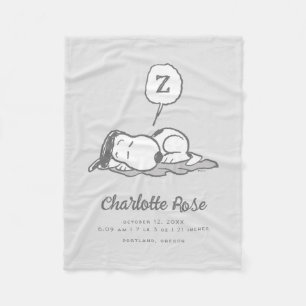 Jordnötter Snoopy Nap Baby Fleecefilt