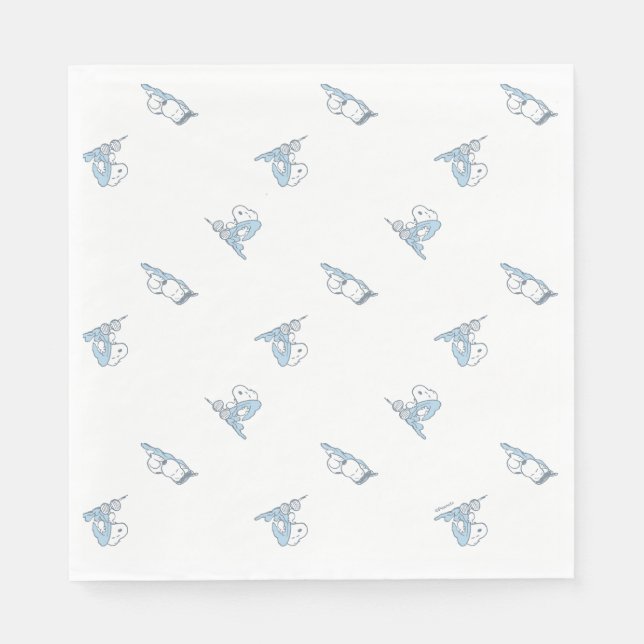 Jordnötter | Snoopy Nap Time Mönster Pappersservett (Framsidan)