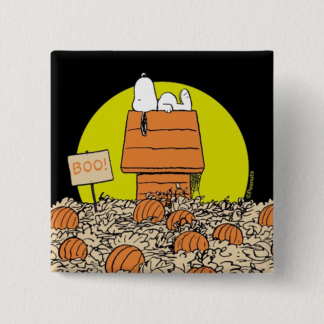 Jordnötter | Snoopy Napping in the Pumpkin Patch Knapp (Framsida)