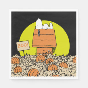 Jordnötter Snoopy Napping in the Pumpkin Patch Pappersservett