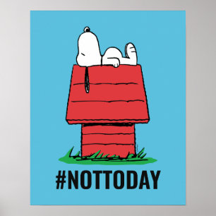 Jordnötter Snoopy Napping Poster