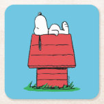 Jordnötter | Snoopy Napping Underlägg Papper Kvadrat<br><div class="desc">Snoopy är Charlie Browns älskvärda beagle i tecknaden Peanuts av Charles M. Schulz. Kolla in den här söta Peanuts-designen med den här älskvärda hund.</div>