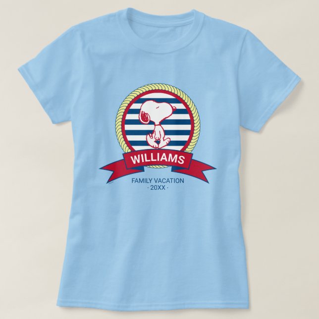 Jordnötter | Snoopy Nautical Badge T Shirt (Design framsida)