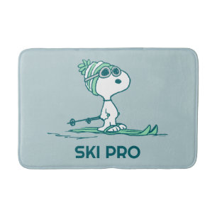 Jordnötter   Snoopy on Skis Badrumsmatta