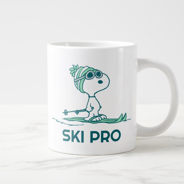 Jordnötter | Snoopy on Skis Jumbo Mugg (Höger)