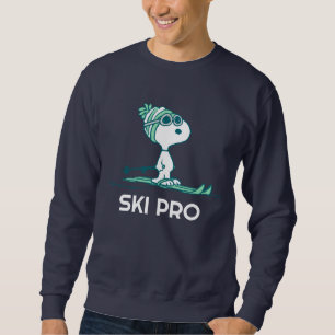 Jordnötter   Snoopy on Skis Lång Ärmad Tröja