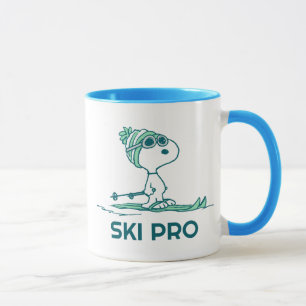 Jordnötter Snoopy on Skis Mugg