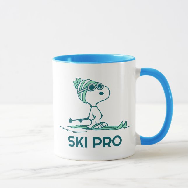Jordnötter | Snoopy on Skis Mugg (Höger)