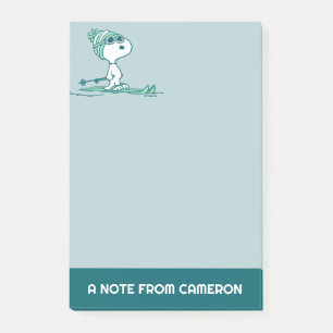 Jordnötter Snoopy on Skis Post-it Block