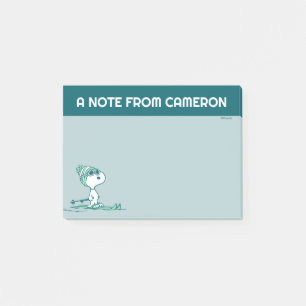 Jordnötter   Snoopy on Skis Post-it Block