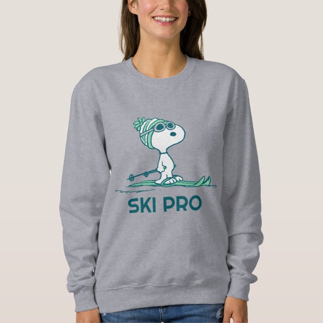 Jordnötter | Snoopy on Skis T Shirt (Framsida)