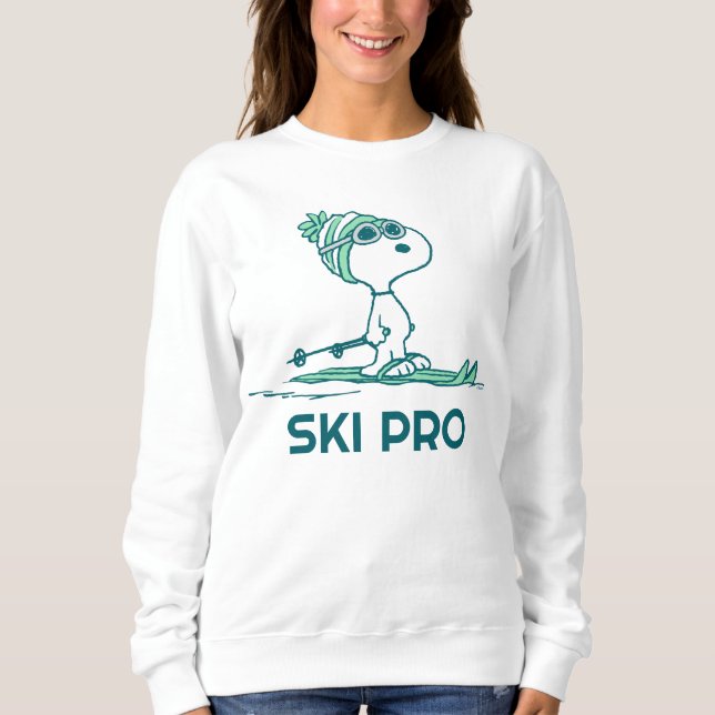 Jordnötter | Snoopy on Skis T Shirt (Framsida)
