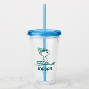 Jordnötter   Snoopy on Skis Take Away Mugg