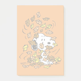 Jordnötter Snoopy Pile of Löv Post-it Block