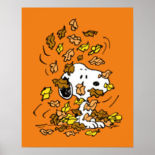 Jordnötter   Snoopy Pile of Löv Poster