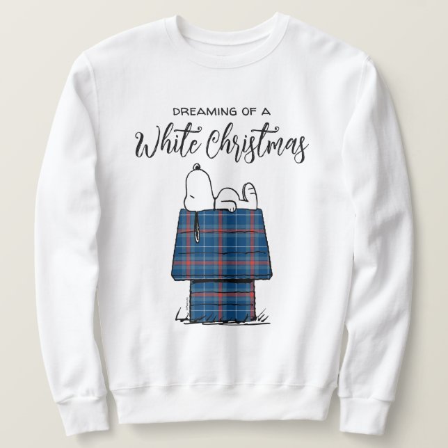 Jordnötter | Snoopy Play Flanals Hund House Lång Ärmad Tröja (Design framsida)