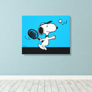 Jordnötter Snoopy Plays Tennis Canvastryck