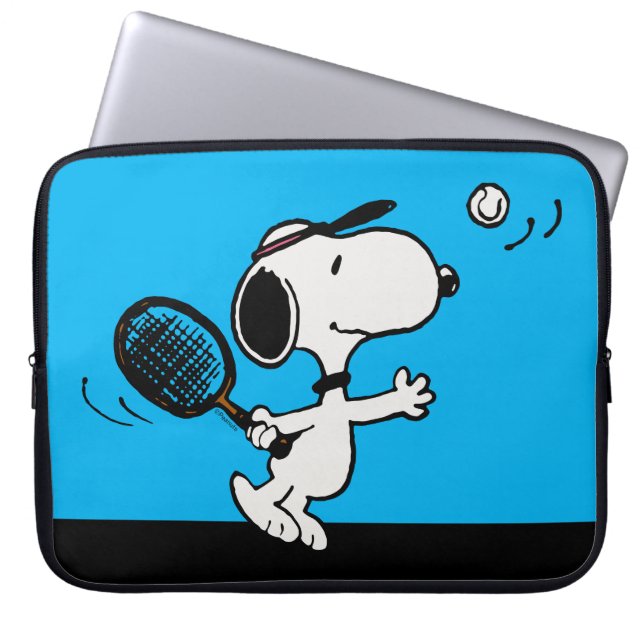 Jordnötter | Snoopy Plays Tennis Laptop Fodral (Framsidan)