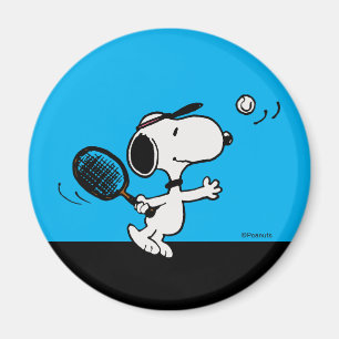 Jordnötter Snoopy Plays Tennis Magnet