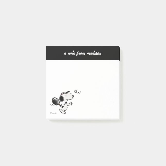 Jordnötter | Snoopy Plays Tennis Post-it Block (Framsida)