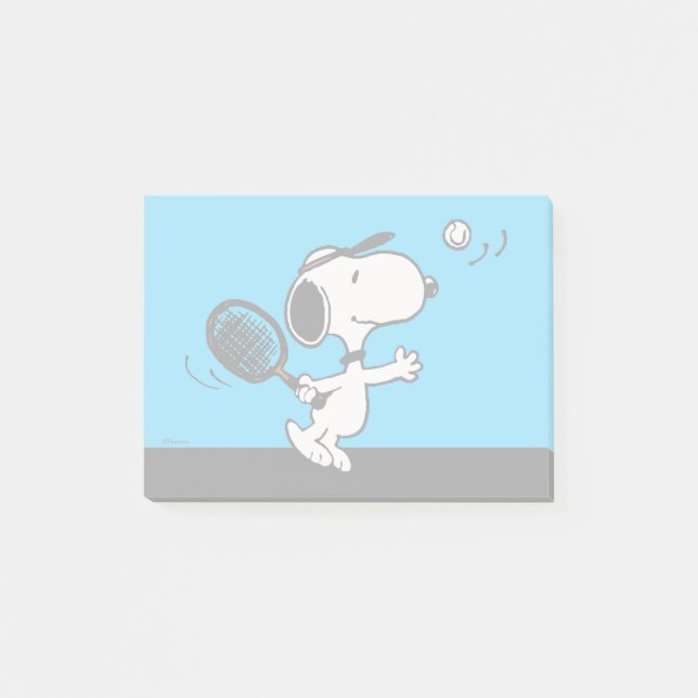 Jordnötter | Snoopy Plays Tennis Post-it Block (Framsida)