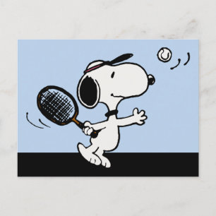 Jordnötter Snoopy Plays Tennis Vykort