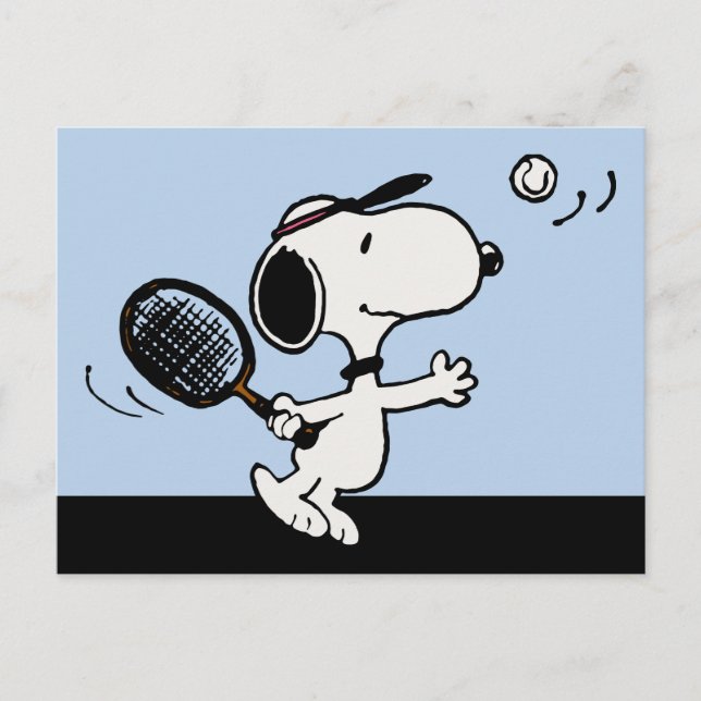 Jordnötter | Snoopy Plays Tennis Vykort (Framsida)