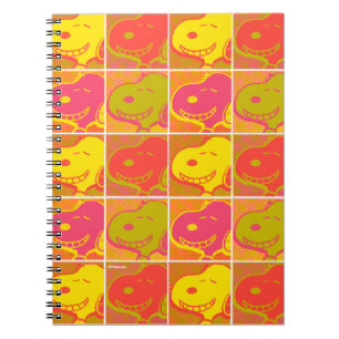Jordnötter   Snoopy Pop Art Mönster Anteckningsbok