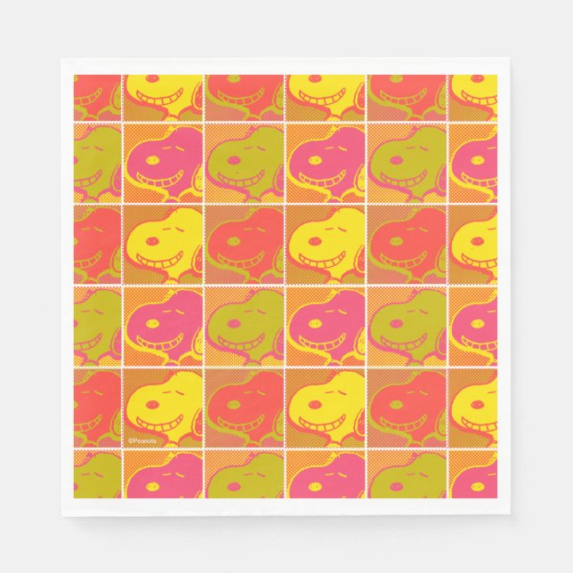 Jordnötter | Snoopy Pop Art Mönster Pappersservett (Framsidan)