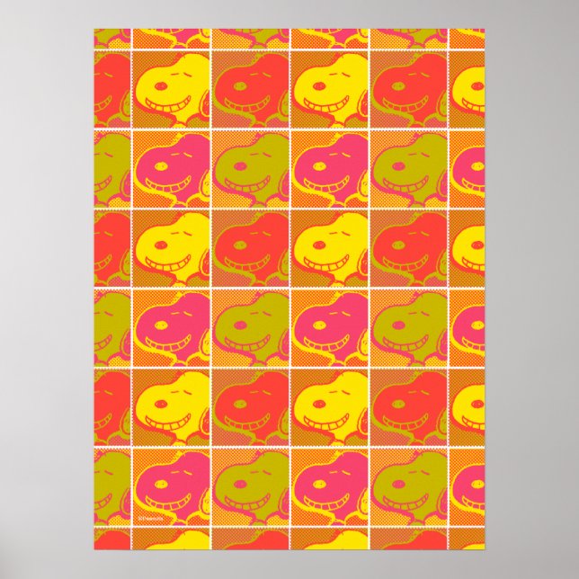 Jordnötter | Snoopy Pop Art Mönster Poster (Framsidan)