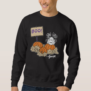 Jordnötter   Snoopy Pumpkin Patch Boo! Lång Ärmad Tröja