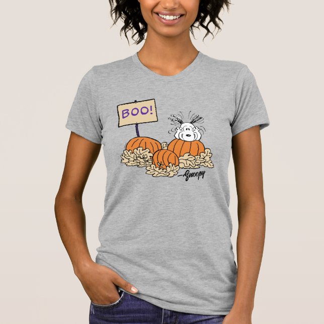 Jordnötter | Snoopy Pumpkin Patch Boo! T Shirt (Framsida)