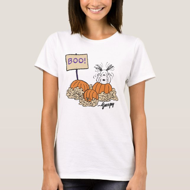 Jordnötter | Snoopy Pumpkin Patch Boo! T Shirt (Framsida)